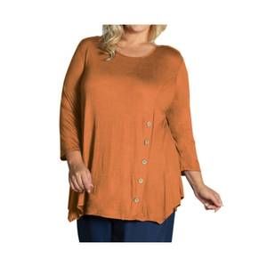 NEW ON THE PLUS SIDE tamsin 3/4 sleeve top - plus in spice